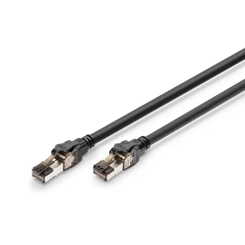 DIGITUS Patchkabel, Kat. 8.1, S/FTP, 1,0 m, schwarz – Bild 1