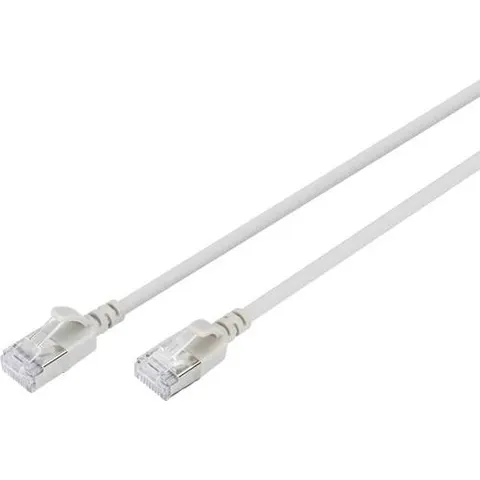 Digitus CAT 6A F-FTP Slim Patchkabel, 10 m, Grau – Bild 1