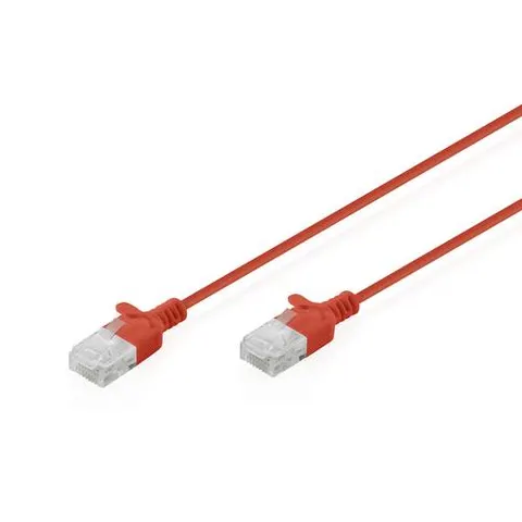 Digitus CAT 6 U-UTP Slim patch cable. 1.5 m. red – image 1