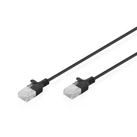 Digitus CAT 6 U-UTP Slim patch cable. 3 m. black – image 1