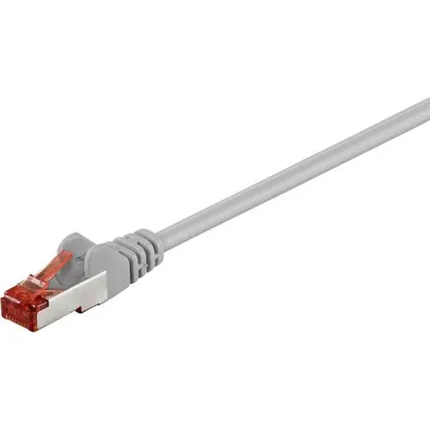 Goobay 1m CAT 6 Patchkabel, S/FTP (PiMF), Grau – Bild 1