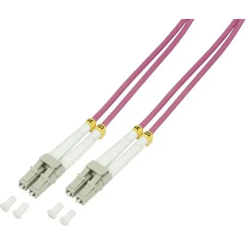 LogiLink LWL Patchkabel, LC-Duplex - LC-Duplex, OM4, 0,5 m – Bild 1