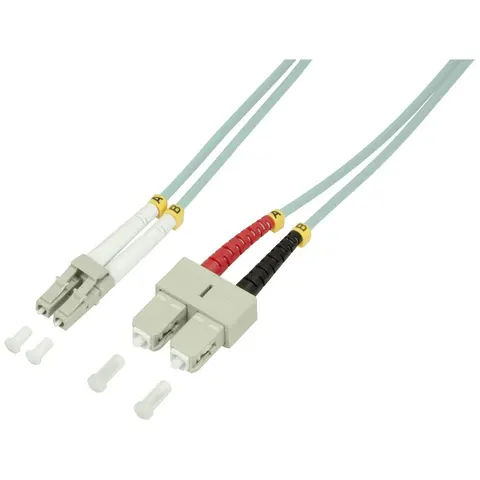 LogiLink LWL Patchkabel, LC-Duplex - SC-Duplex, OM3, 1,0 m – Bild 1