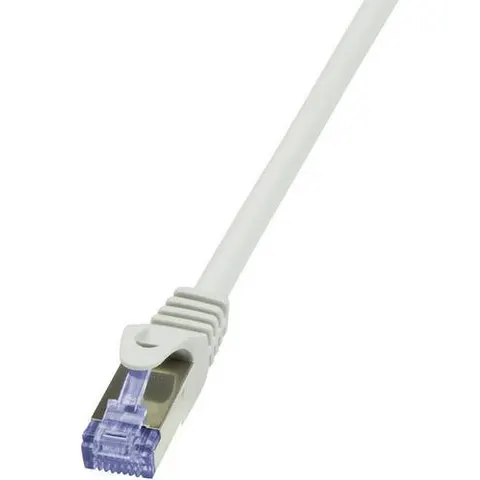 LogiLink Patchkabel, Kat. 6A, S/FTP, 0,5 m, weiß – Bild 1
