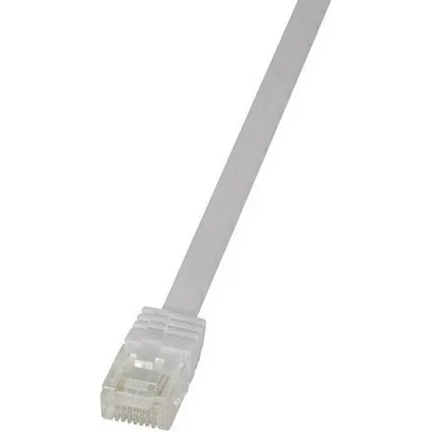 LogiLink CF2061U networking cable White 3 m Cat6 U/UTP (UTP) Flat – image 1
