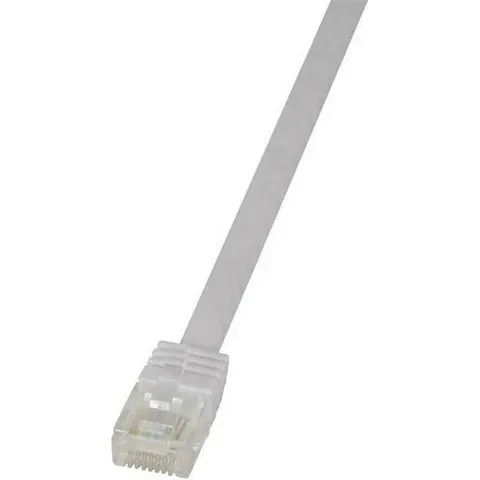 LogiLink U/UTP Flach-Patchkabel, Kat. 6, 10,0 m, weiß – Bild 1