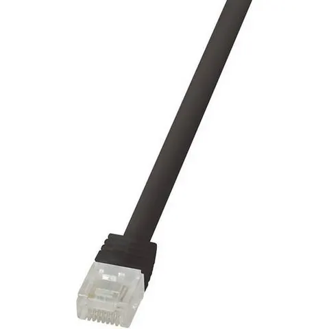 LogiLink U/UTP Flach-Patchkabel, Kat. 6, 0,25 m, schwarz – Bild 1