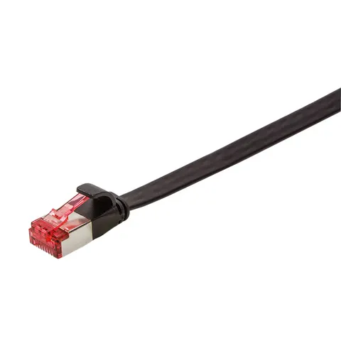 LogiLink U/FTP Flach-Patchkabel, Kat. 6A, 15,0 m, schwarz – Bild 1