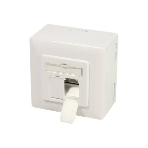 CAT6a UTP / STP opbouwdoos - ivoor – afbeelding 1