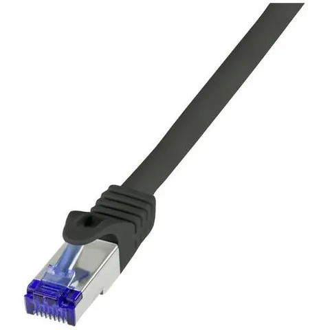 LogiLink C6A033S networking cable Black 1 m Cat6a S/FTP (S-STP) – image 1