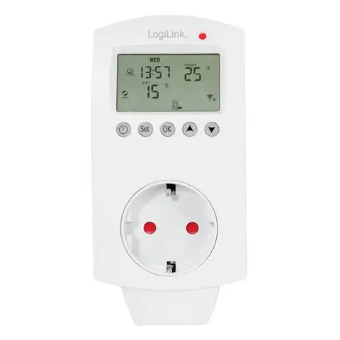 LogiLink WiFi Smart thermostat socket. Tuya compatible. CEE 7/3 – image 1