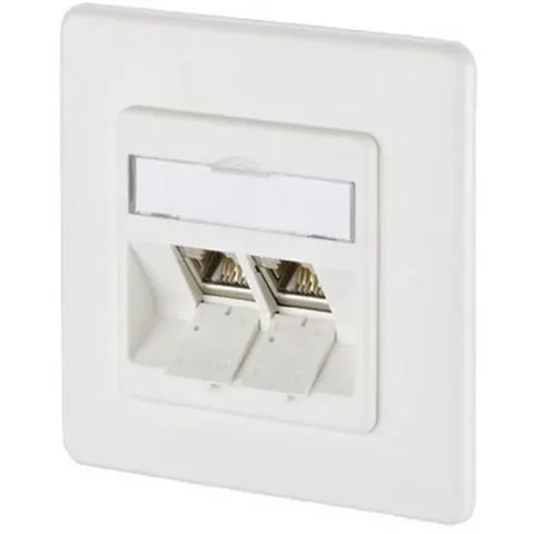 METZ CONNECT BTR 1309121002-E - módulo E-DAT 2 Port UP Cat.6a blanco puro – imagen 1