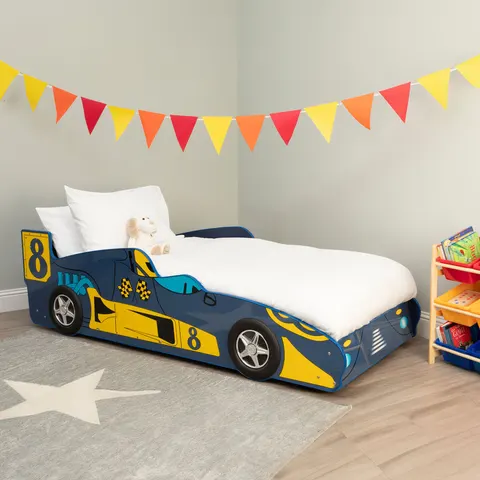 Nico Blue Racing Car Single Bed – image 1