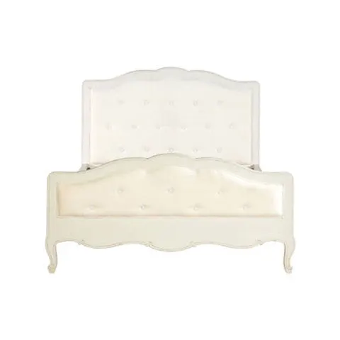 Loire White French Provincial Style Double Bed – image 1
