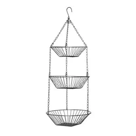 3 Tier Chrome Hanging Baskets | Tavia – image 1