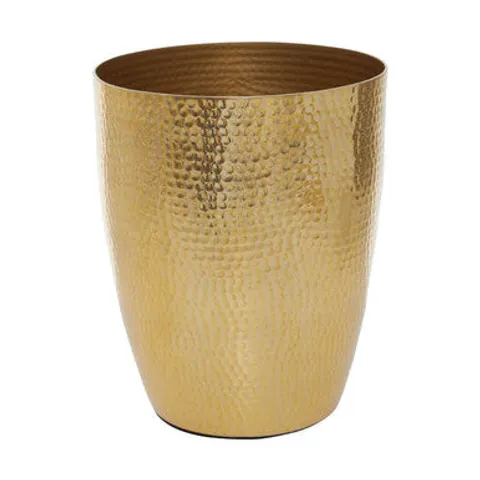 Allegra Gold Aluminium Waste Bin with Hammered Effect – image 1