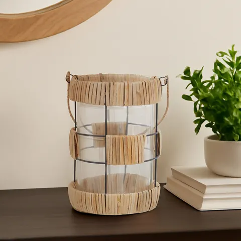 Natural and Black Large Lantern | Kuta – image 1