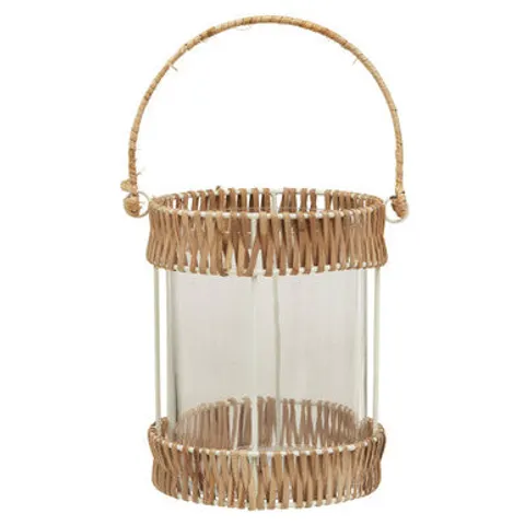 Natural and White Small Lantern | Kuta – image 1