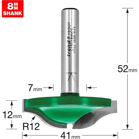 Trend CRAFTPRO Raised Panel Ogee Router Cutter – C150X8MMTC – image 1