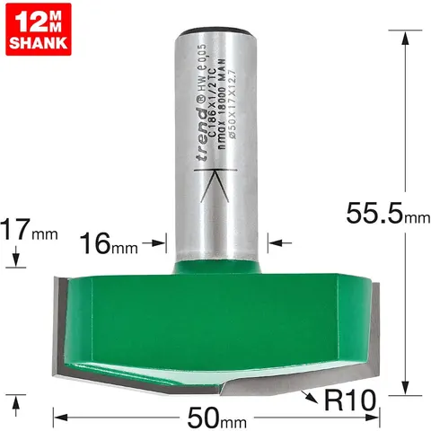 Trend CRAFTPRO Bevel Panel Raiser Router Cutter – C186X12TC – image 1