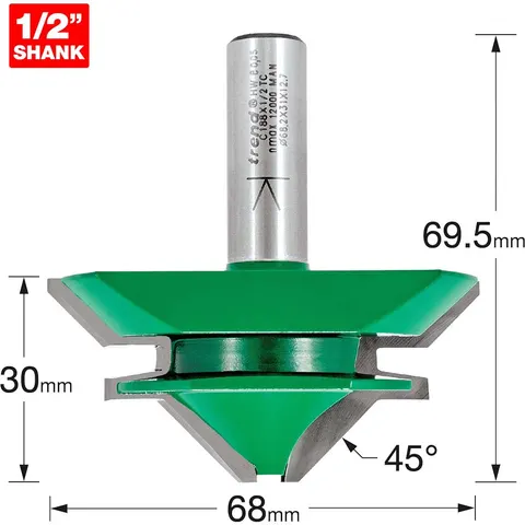 Trend CRAFTPRO Mitre Lock Joint Router Cutter – C188X12TC – image 1