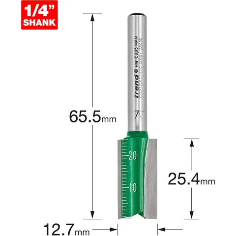 Trend CRAFTPRO Two Flute Straight Router Cutter – C021SX14TC – image 1