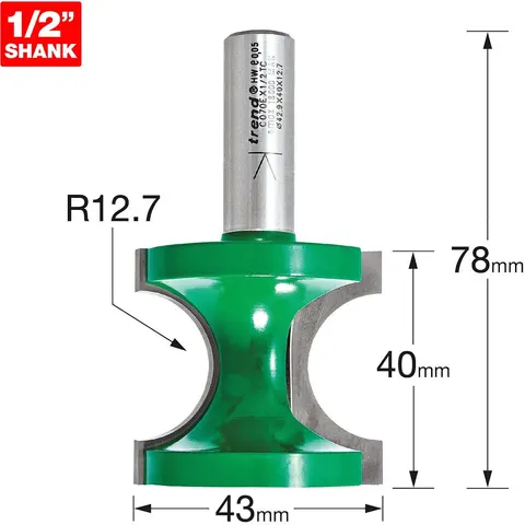 Trend CRAFTPRO Staff Bead Router Cutter – C070EX12TC – image 1