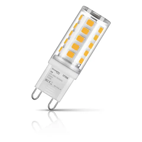 Crompton G9 Capsule LED Light Bulb 3W (28W Eqv) Warm White Clear – image 1