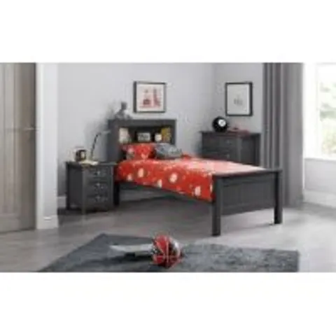 Maine Bookcase 90cm Single Bed - Anthracite – image 1