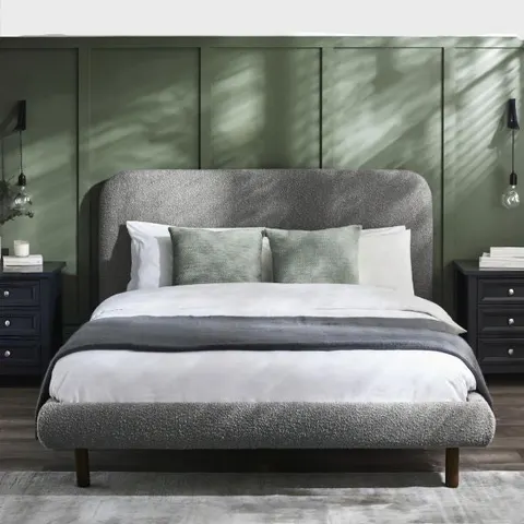 Julian Bowen Hannah Double Boucle Bedframe - Grey – Grey Double – image 1