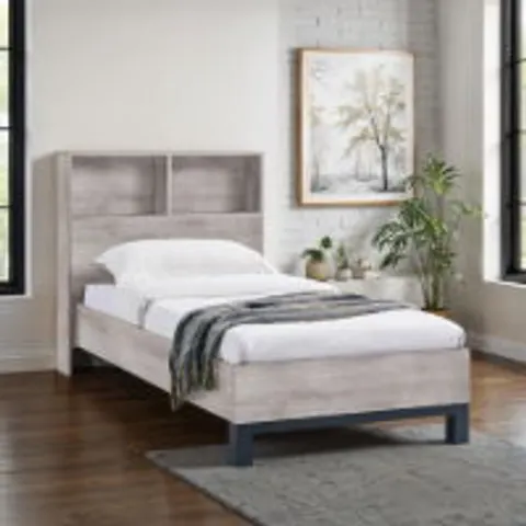 Julian Bowen Bali Bookcase Double Bedframe - Grey – Grey Double – image 1