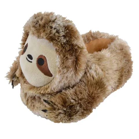 Childrens Kids Sloth Themed Slippers - M – image 1