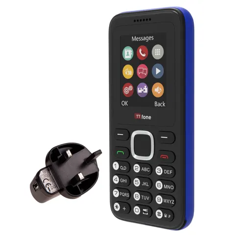 TTfone TT150 Blue Dual SIM with Mains Charger – image 1