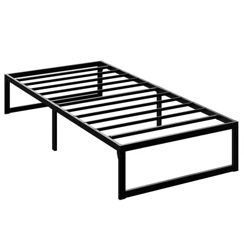 HOMCOM 3ft Single Bed Frame with Underbed Storage, Noise-Free, Black – image 1