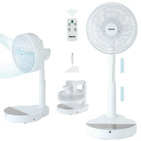GEEPAS 10 Inch DC Folding Fan – image 1