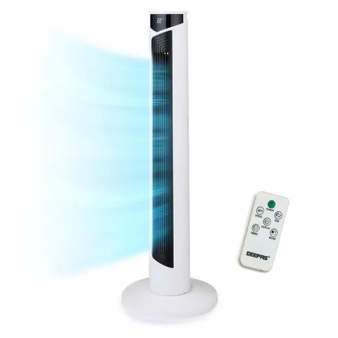 GEEPAS 37 inch Tower Fan with Remote Control, White – image 1