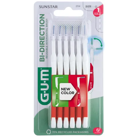 GUM® BI-DIRECTION | 0.7 | 6 stuks – afbeelding 1