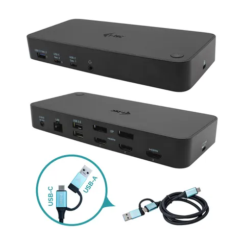 i-tec USB 3.0 / USB-C / Thunderbolt. 3x 4K Docking Station + Power Del – image 1