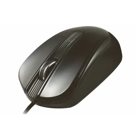 CLiPtec Comfort Laptop Notebook PC Wired USB Mini 3 Button Optical Scrol Mouse - Black – image 1