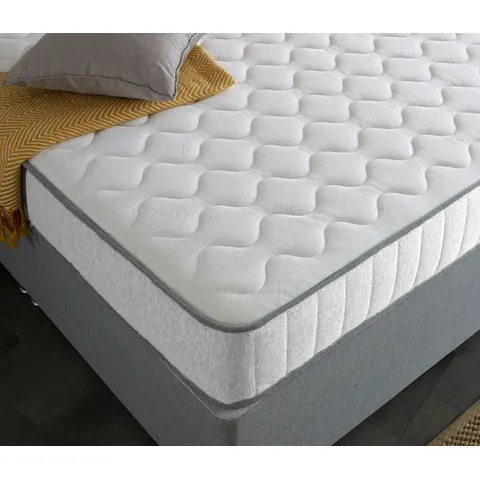 White Castle Quilted 22cm Deep Memory Foam and Open coil Spring Mattress - Small Double (120cm by 190cm) – image 1