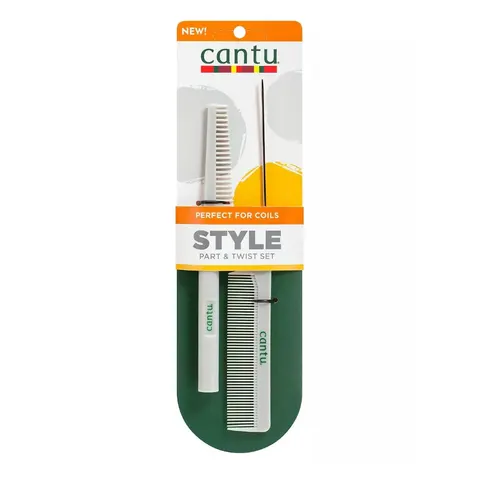 Cantu Spiral Style Part and Twist Comb 2Ct Pack – afbeelding 1