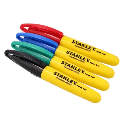 Stanley 4 Piece Mini Fine Tip Marker Pen Set – image 1