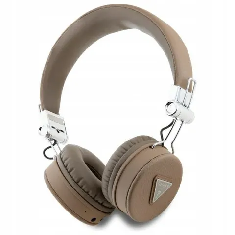 Guess Bluetooth Stereo Koptelefoon ENC - Grained Triangle Logo - Bruin – afbeelding 1