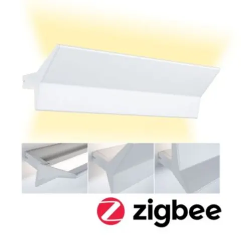 Paulmann Stine LED wall lamp, ZigBee, CCT, white – matt white – image 1