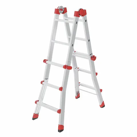 Hailo Aluminium Multifunktionsleiter M80 4x3 Sprossen – Bild 1