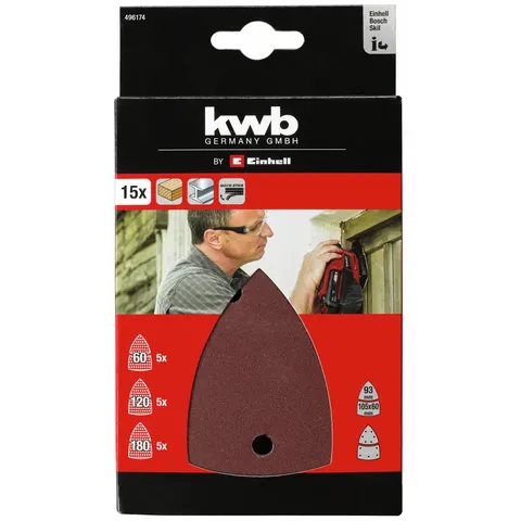 Einhell 15 Piece Delta Sandpaper Set – image 1