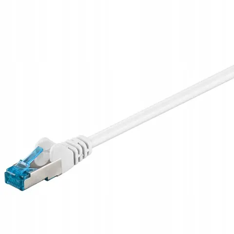Goobay 0,25m CAT 6A Patchkabel, S/FTP (PiMF), Weiß – Bild 1