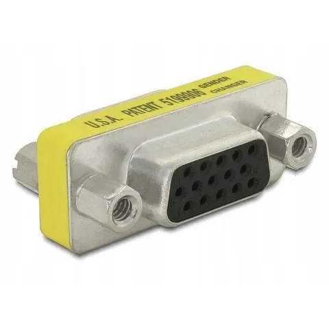 DELOCK VGA Adapter D-Sub15 -> D-Sub15 Bu/Bu – Bild 1