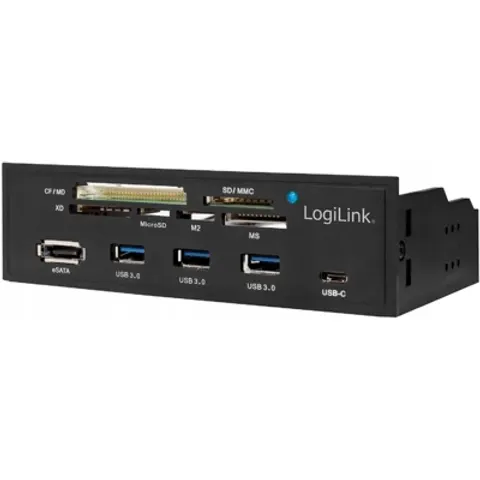 LogiLink 5,25, Multifunktions-Panel, mit 6-fach Kartenleser – Bild 1