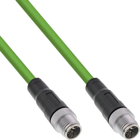 M12 8-pins X-gecodeerde industriële netwerkkabel | CAT6a | PUR | 5 meter – afbeelding 1